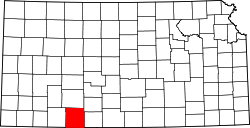 Karte von Clark County innerhalb von Kansas