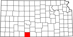 Karte von Comanche County innerhalb von Kansas
