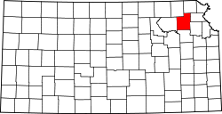 Karte von Jackson County innerhalb von Kansas