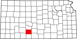 Karte von Kiowa County innerhalb von Kansas