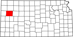 Karte von Logan County innerhalb von Kansas