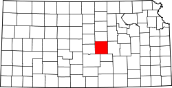 Karte von McPherson County innerhalb von Kansas