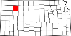 Karte von Sheridan County innerhalb von Kansas