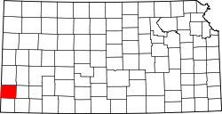 Karte von Stanton County innerhalb von Kansas