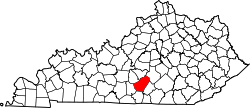 Karte von Adair County innerhalb von Kentucky