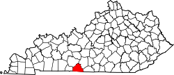 Karte von Allen County innerhalb von Kentucky
