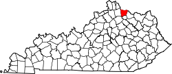 Karte von Bracken County innerhalb von Kentucky
