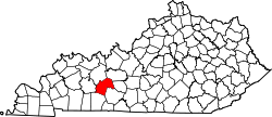 Karte von Butler County innerhalb von Kentucky