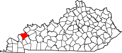 Karte von Crittenden County innerhalb von Kentucky
