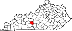 Karte von Edmonson County innerhalb von Kentucky