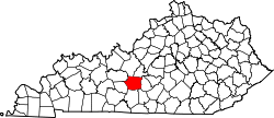 Karte von Hart County innerhalb von Kentucky