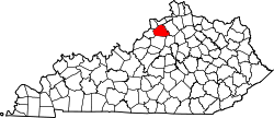 Karte von Henry County innerhalb von Kentucky