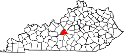 Karte von Larue County innerhalb von Kentucky