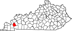 Karte von Lyon County innerhalb von Kentucky