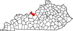 Karte von Meade County innerhalb von Kentucky