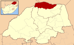 Map of Limpopo with Musina highlighted (2006).svg