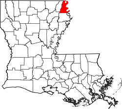 Karte von East Carroll Parish innerhalb von Louisiana