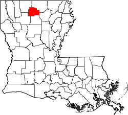 Karte von Lincoln Parish innerhalb von Louisiana