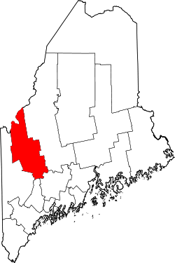 Karte von Franklin County innerhalb von Maine