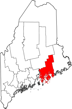 Karte von Hancock County innerhalb von Maine