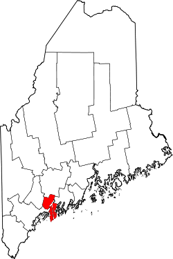 Karte von Sagadahoc County innerhalb von Maine