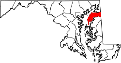 Karte von Kent County innerhalb von Maryland