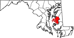 Karte von Talbot County innerhalb von Maryland
