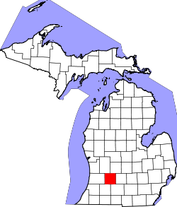 Karte von Barry County innerhalb von Michigan