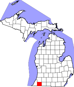 Karte von Cass County innerhalb von Michigan