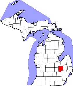 Karte von Genesee County innerhalb von Michigan