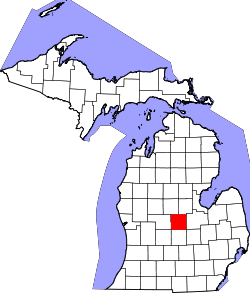 Karte von Gratiot County innerhalb von Michigan