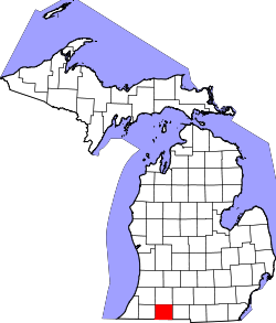Karte von Saint Joseph County innerhalb von Michigan