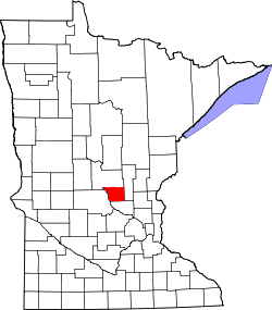 Karte von Benton County innerhalb von Minnesota