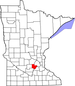 Karte von Carver County innerhalb von Minnesota