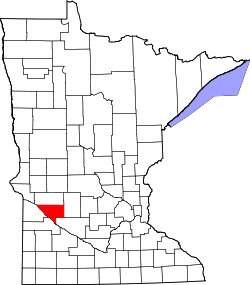 Karte von Chippewa County innerhalb von Minnesota