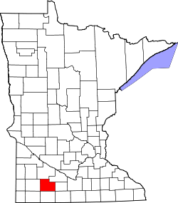 Karte von Cottonwood County innerhalb von Minnesota
