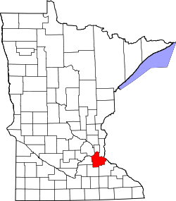 Karte von Dakota County innerhalb von Minnesota