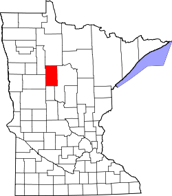 Karte von Hubbard County innerhalb von Minnesota