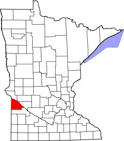 Karte von Lac qui Parle County innerhalb von Minnesota