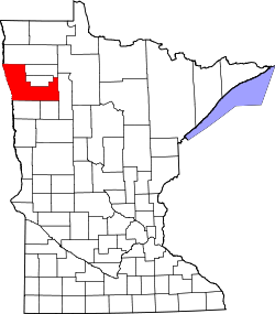Karte von Polk County innerhalb von Minnesota