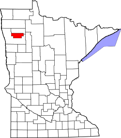 Karte von Red Lake County innerhalb von Minnesota