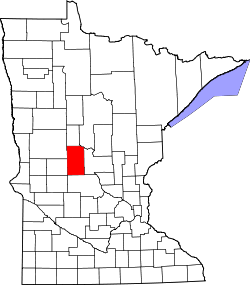Karte von Todd County innerhalb von Minnesota