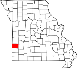 Karte von Barton County innerhalb von Missouri