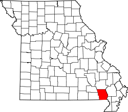 Karte von Butler County innerhalb von Missouri