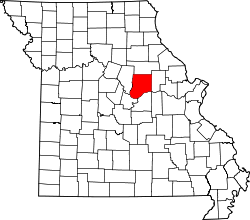 Karte von Callaway County innerhalb von Missouri