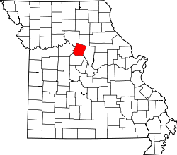 Karte von Howard County innerhalb von Missouri