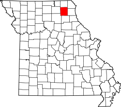 Karte von Knox County innerhalb von Missouri