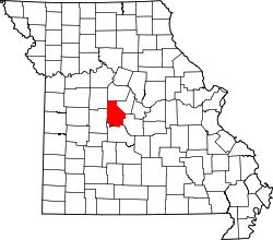 Karte von Morgan County innerhalb von Missouri