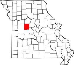 Karte von Pettis County innerhalb von Missouri