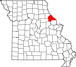 Karte von Pike County innerhalb von Missouri